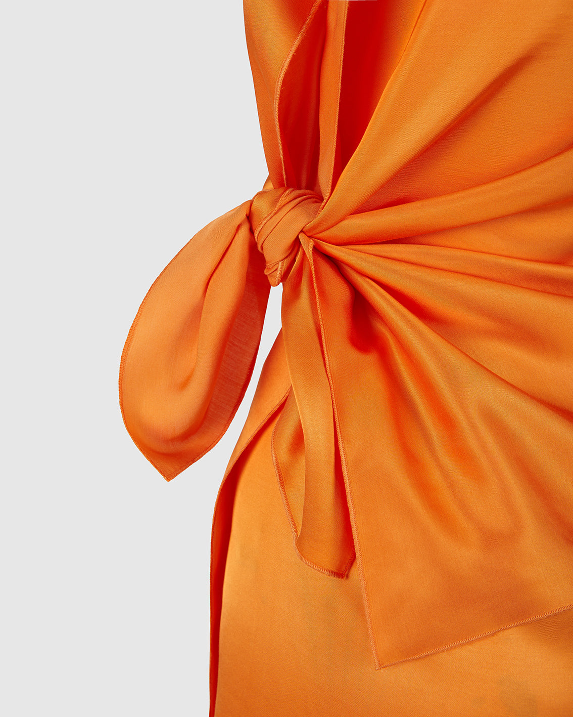 BRIGHT ORANGE VISCOSE ‘PAÑOLETA’ DRESS