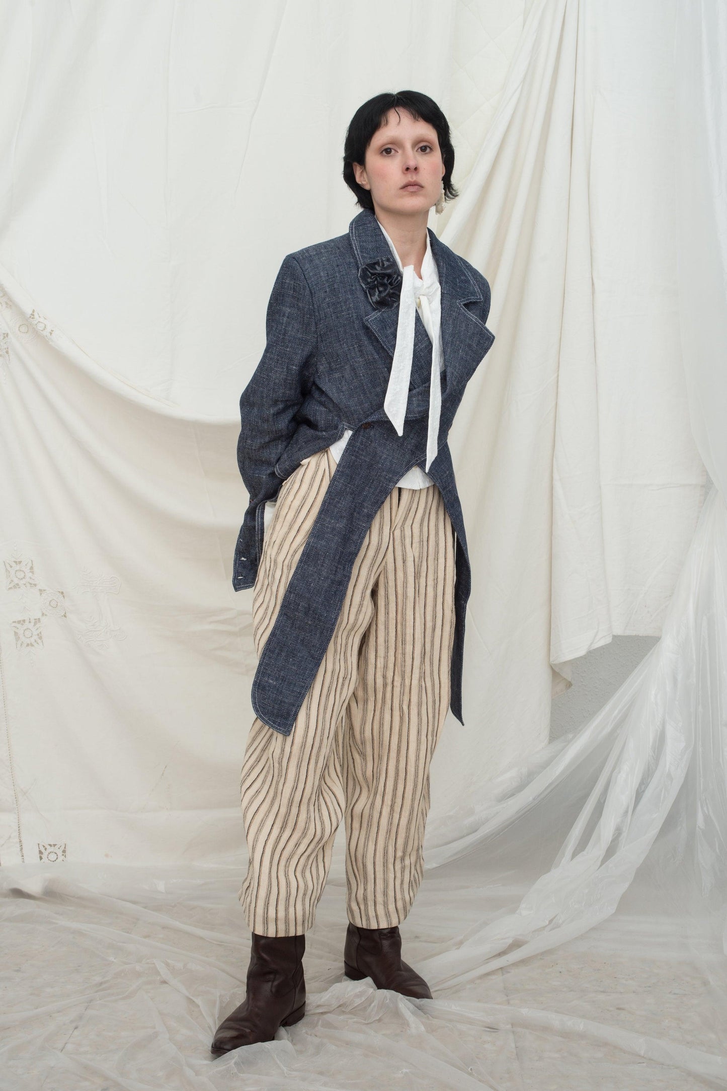 PANTALÓN AMA RAYAS MARRÓN