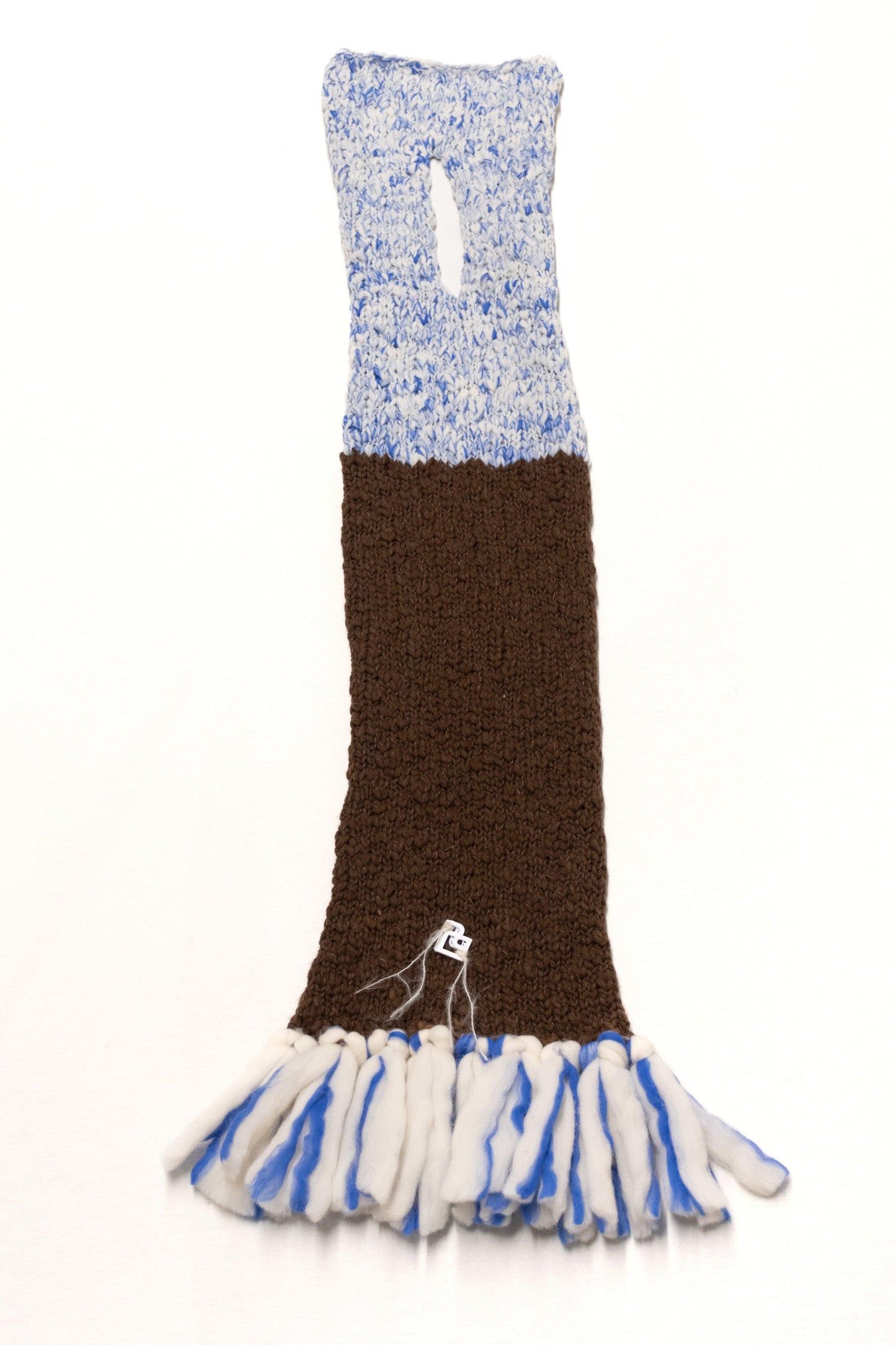 LE BLOCK SCARF CREAM ELECTRIC BLUE CHOCOLATE - BIAAF LAB
