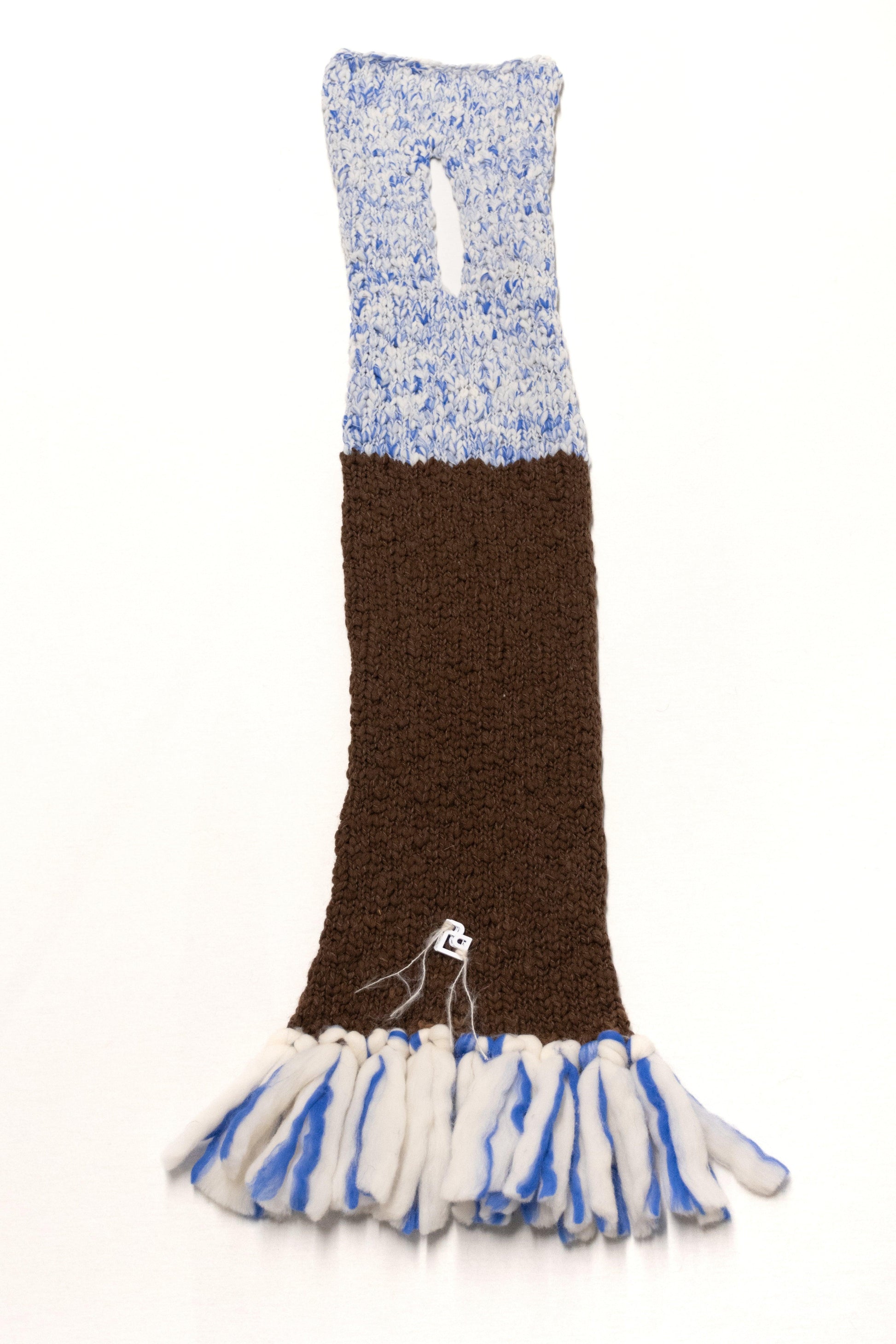 LE BLOCK SCARF CREAM ELECTRIC BLUE CHOCOLATE - BIAAF LAB