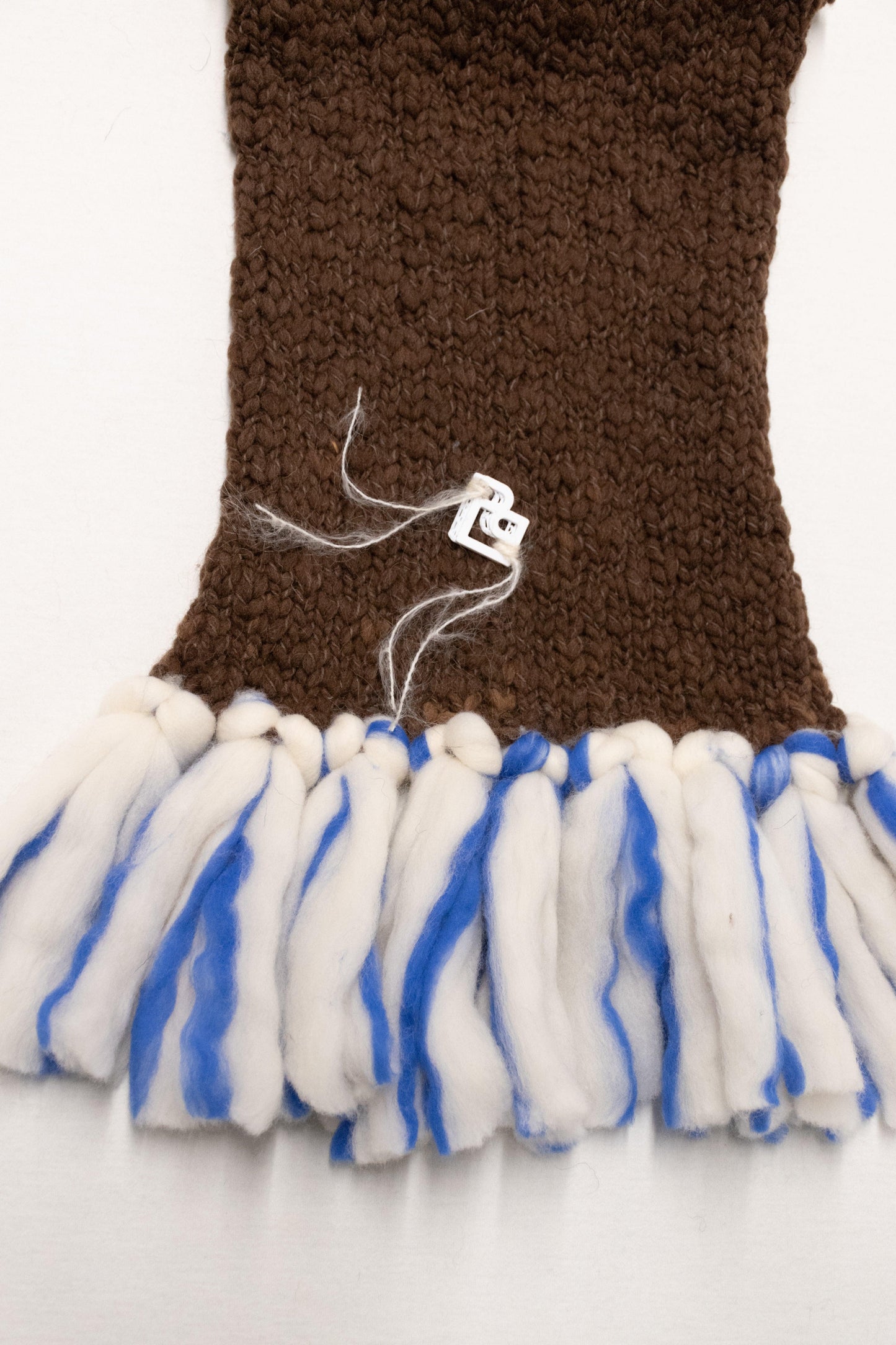LE BLOCK SCARF CREAM ELECTRIC BLUE CHOCOLATE - BIAAF LAB