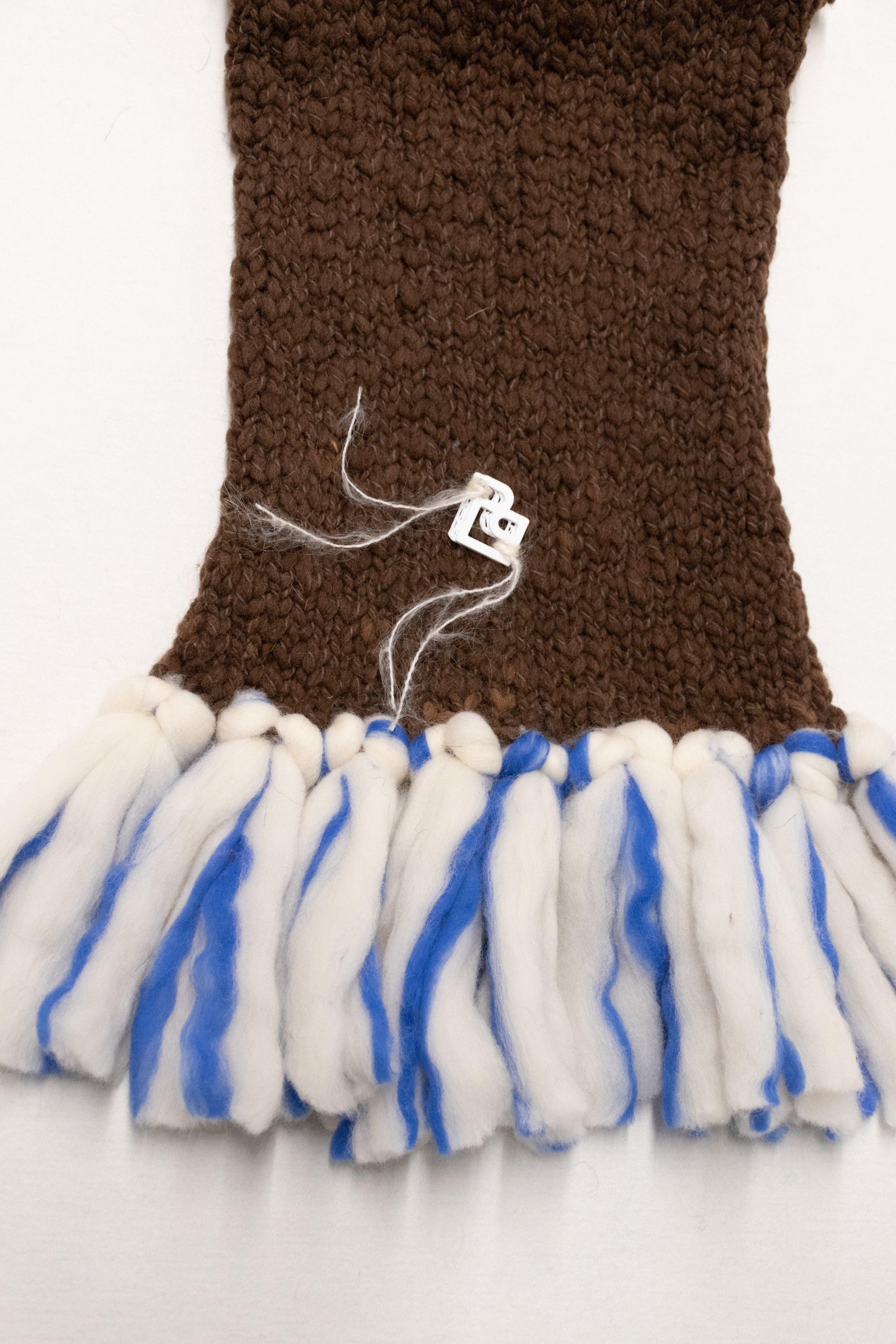 LE BLOCK SCARF CREAM ELECTRIC BLUE CHOCOLATE - BIAAF LAB