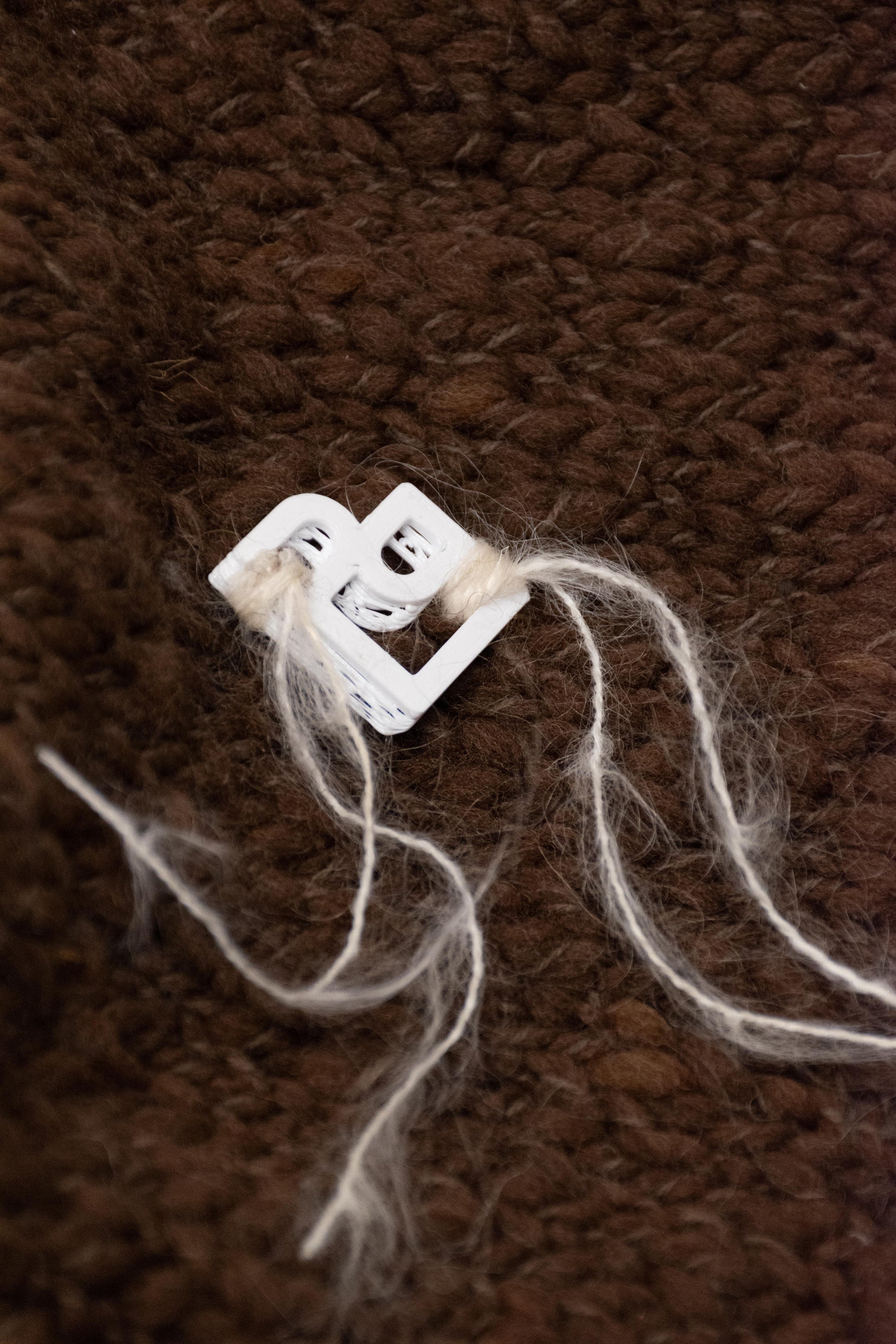 LE BLOCK SCARF CREAM ELECTRIC BLUE CHOCOLATE - BIAAF LAB