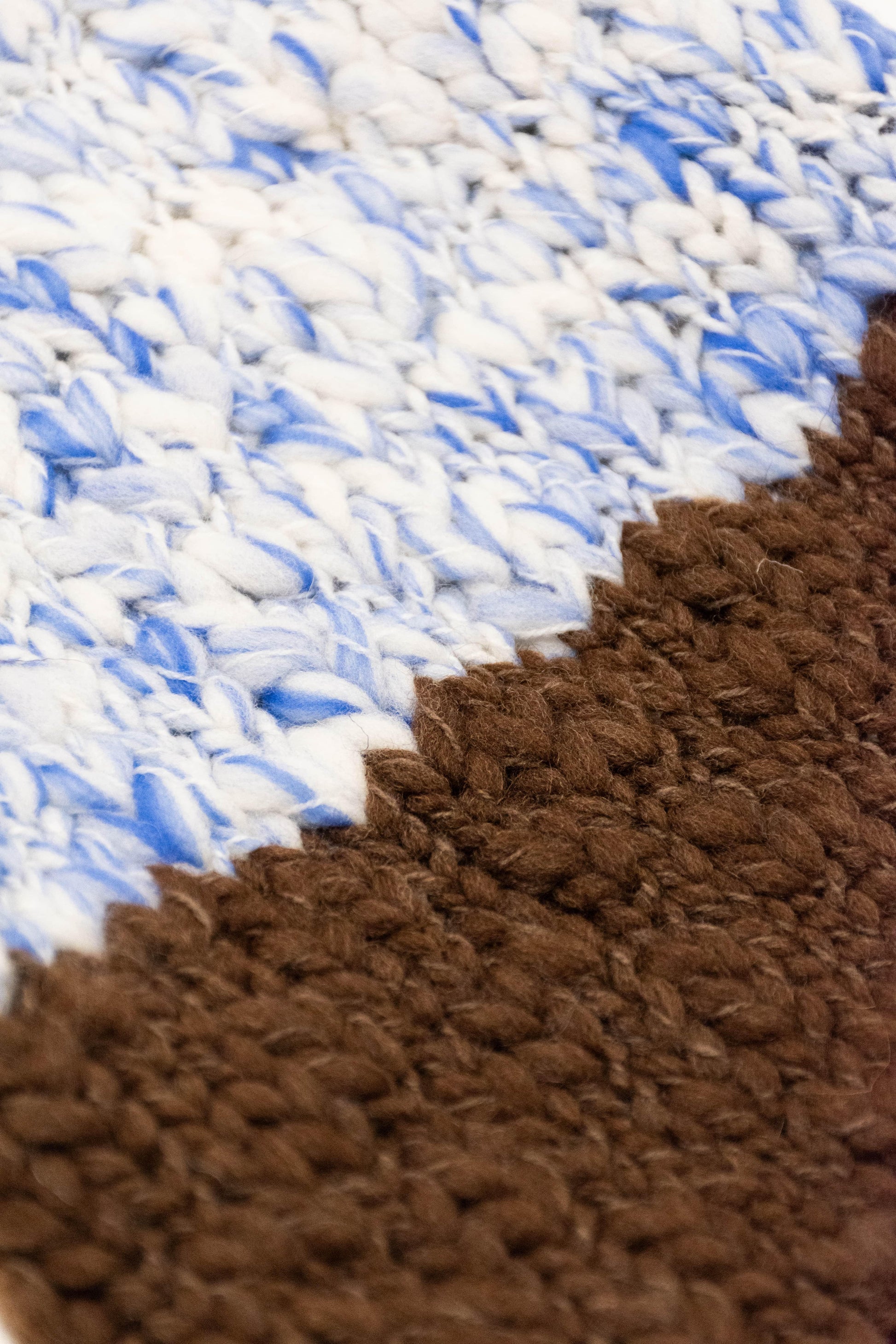 LE BLOCK SCARF CREAM ELECTRIC BLUE CHOCOLATE - BIAAF LAB