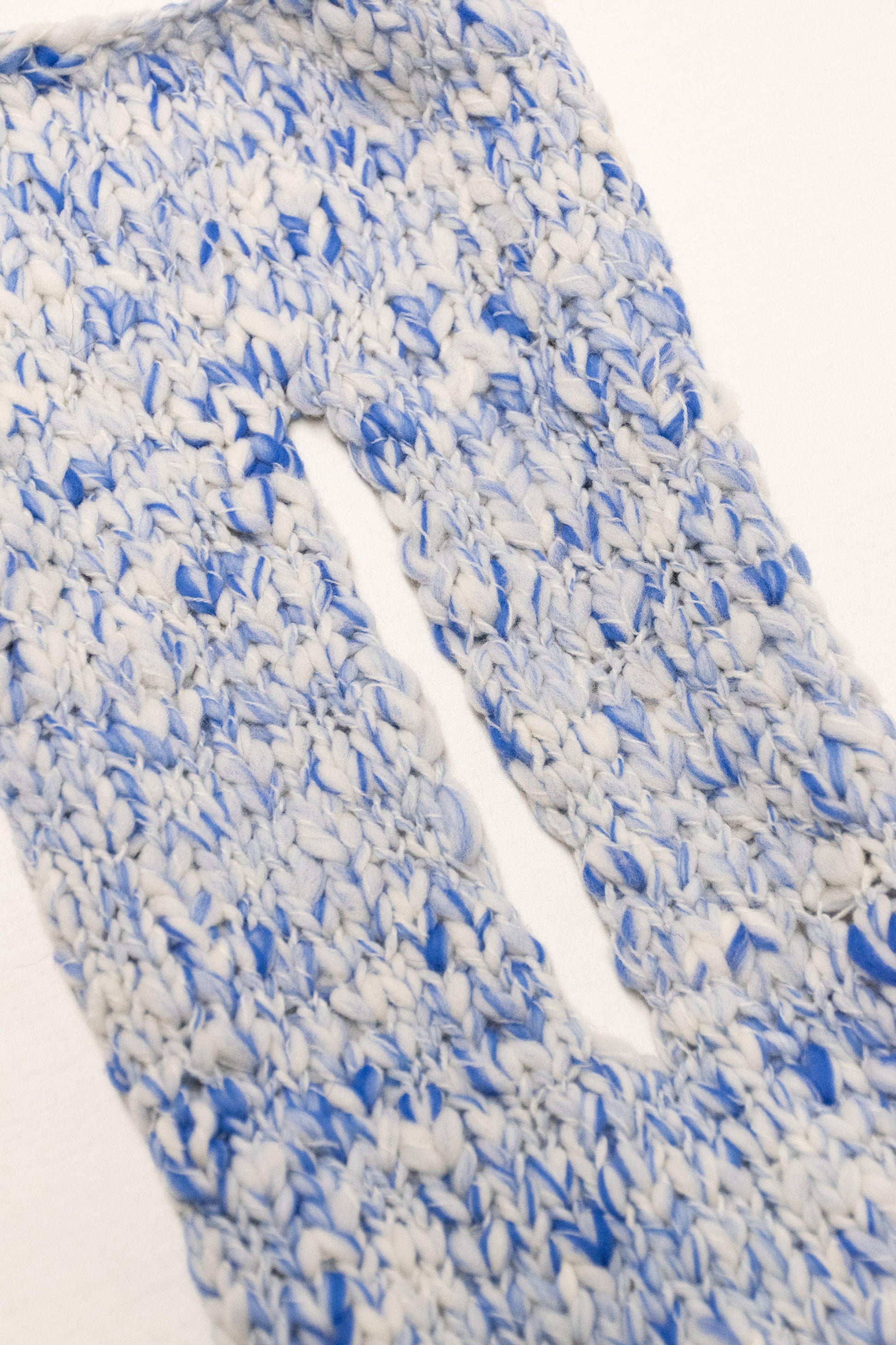 LE BLOCK SCARF CREAM ELECTRIC BLUE CHOCOLATE - BIAAF LAB