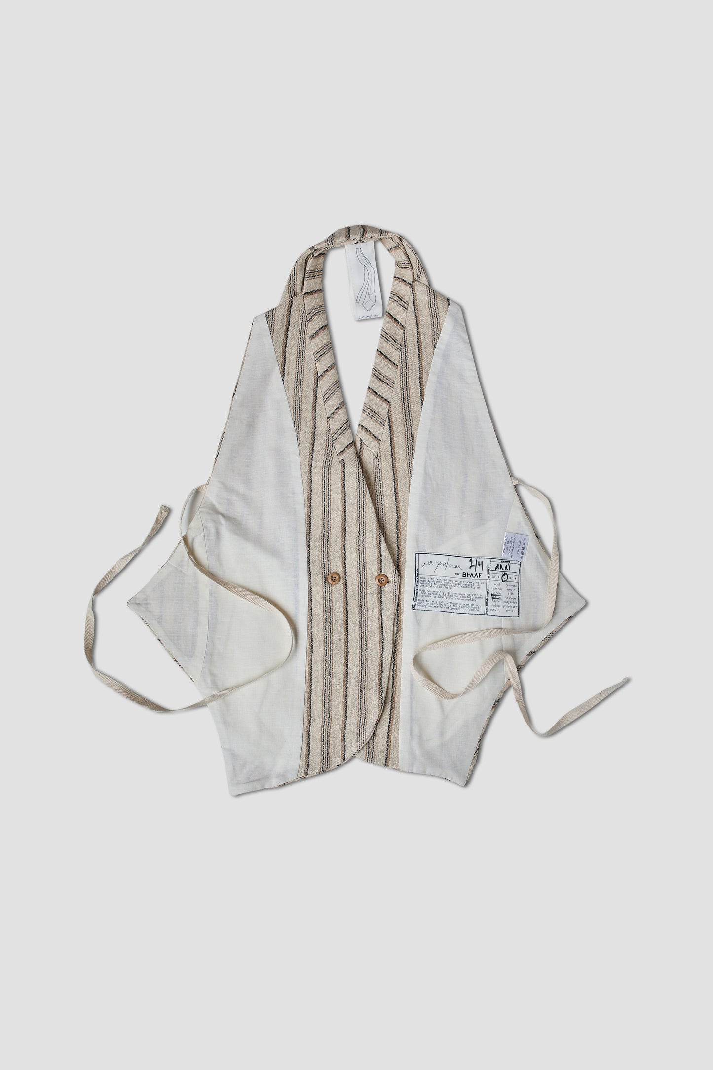 CHALECO ANAIA RAYAS MARRÓN