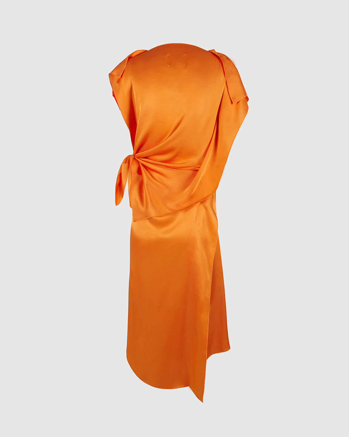 BRIGHT ORANGE VISCOSE ‘PAÑOLETA’ DRESS