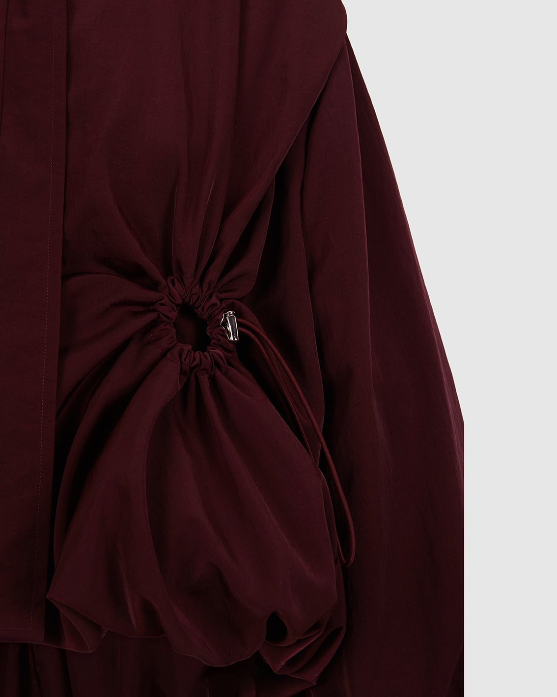 BURGUNDY WATER-REPELLENT BOMBER JACKET