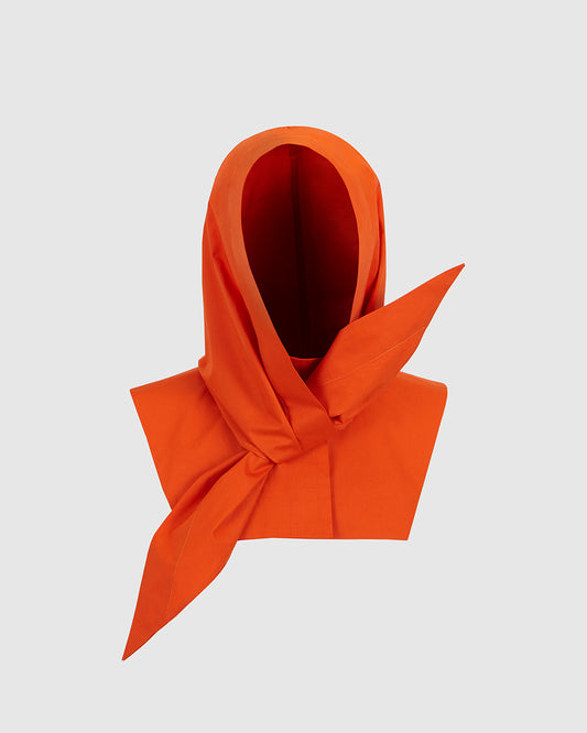BRIGHT ORANGE WATER-REPELLENT HOOD