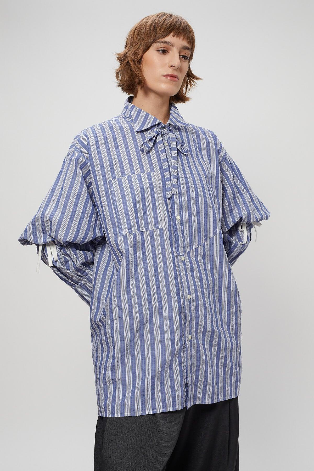 AMAMA SHIRT BLUE STRIPES - BIAAF LAB