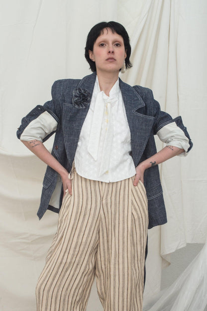 PANTALÓN AMA RAYAS MARRÓN