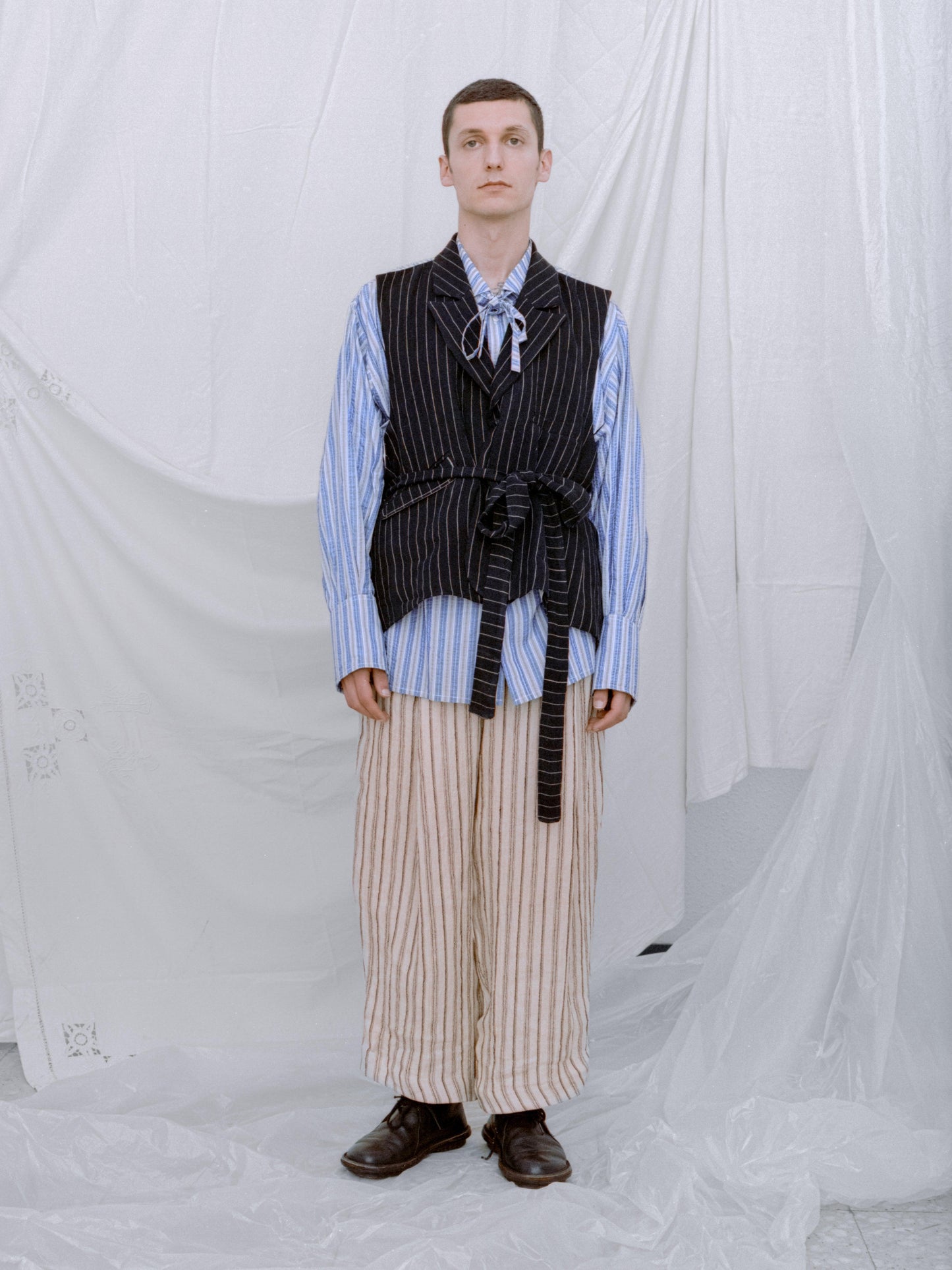 PANTALÓN AMA RAYAS MARRÓN