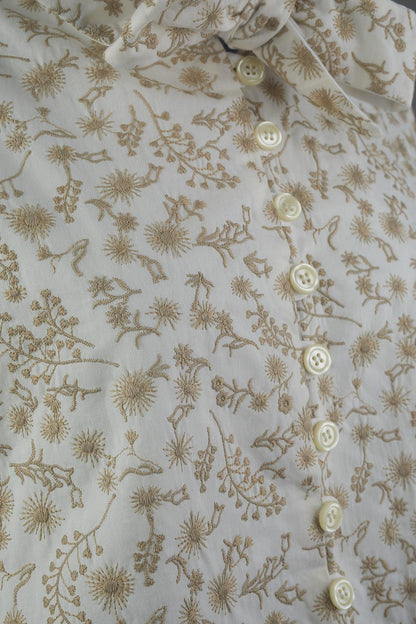 LEHENGUSU VEST BEIGE FLOWERS - BIAAF LAB