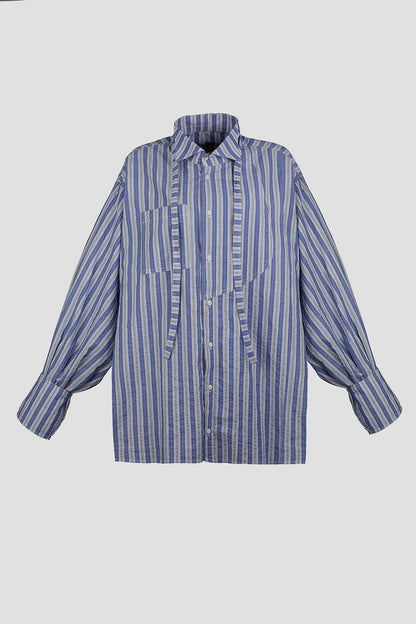 AMAMA SHIRT BLUE STRIPES