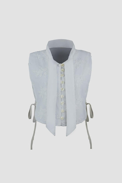 LEHENGUSU VEST WHITE FLOWERS - BIAAF LAB