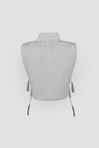 LEHENGUSU VEST WHITE FLOWERS - BIAAF LAB