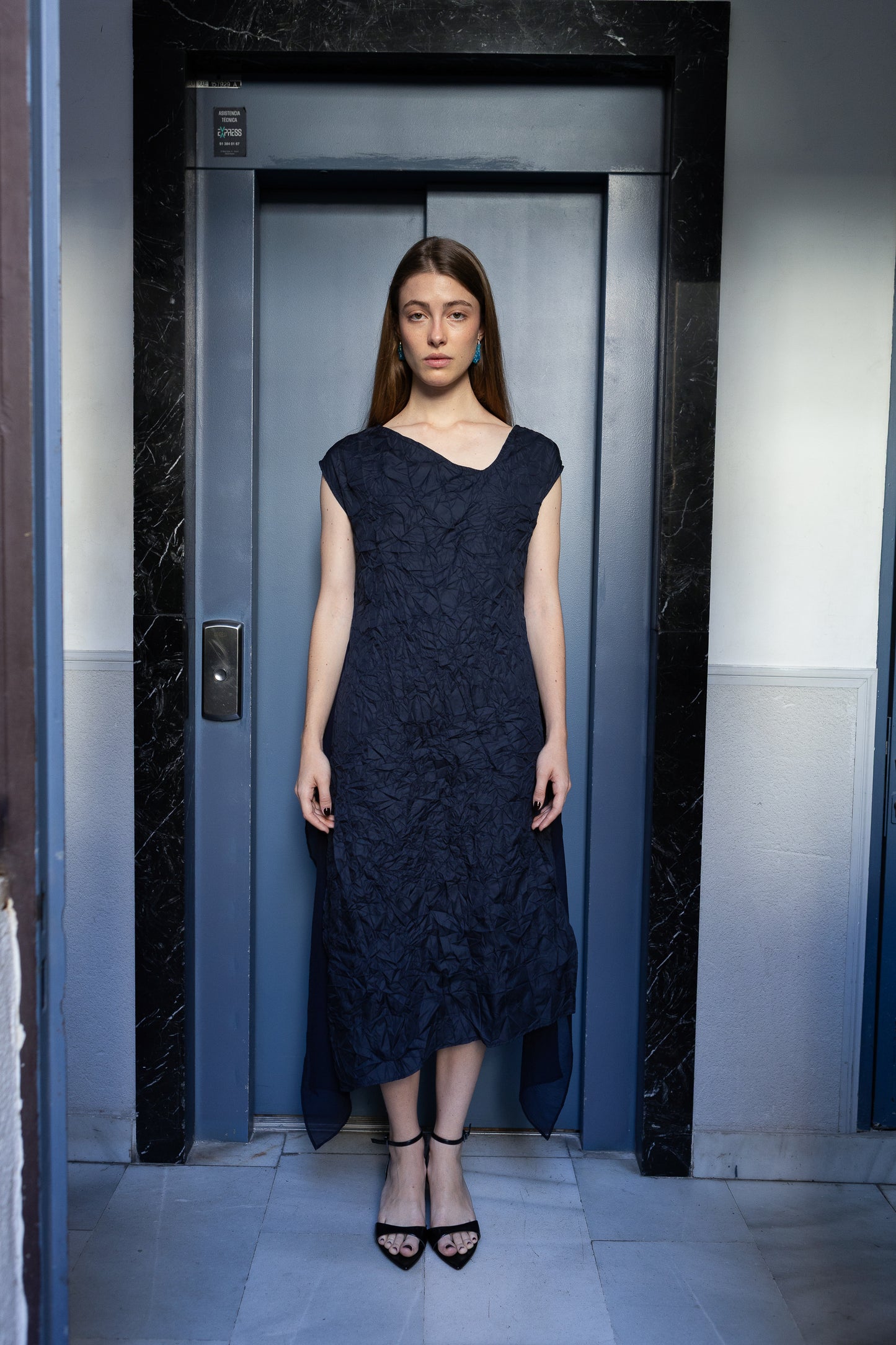 WRAP vestido azul