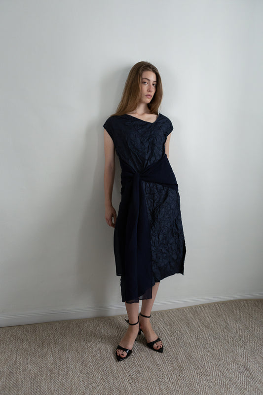 WRAP vestido azul