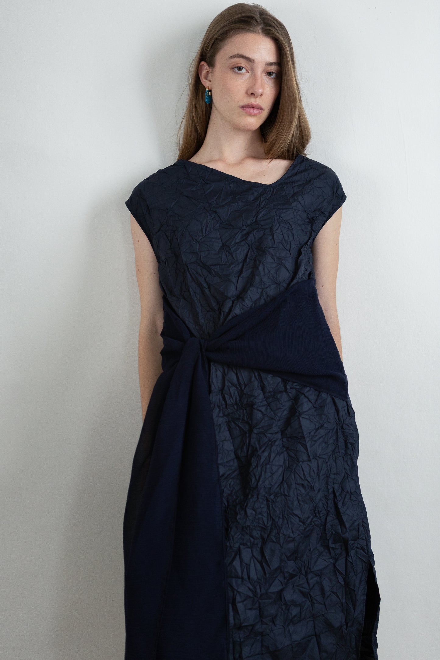 WRAP vestido azul