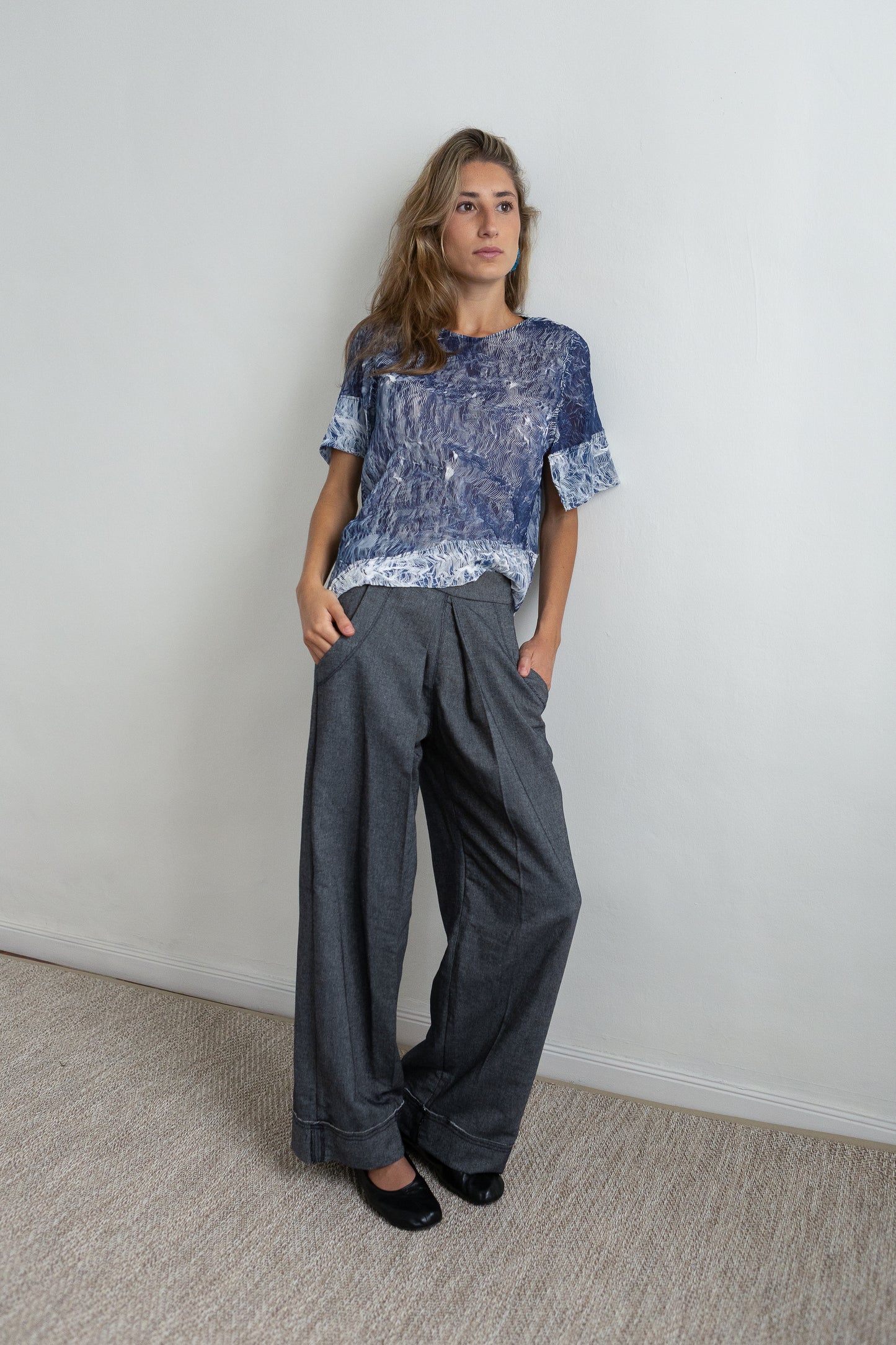 OPEN pleat shirt