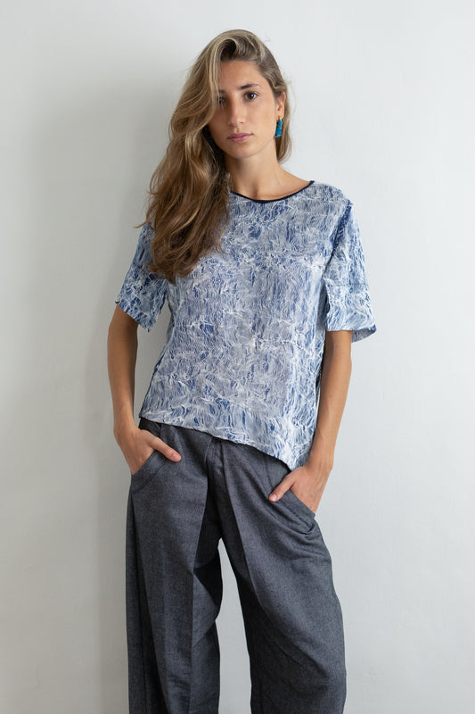 ONDA camisa plisada