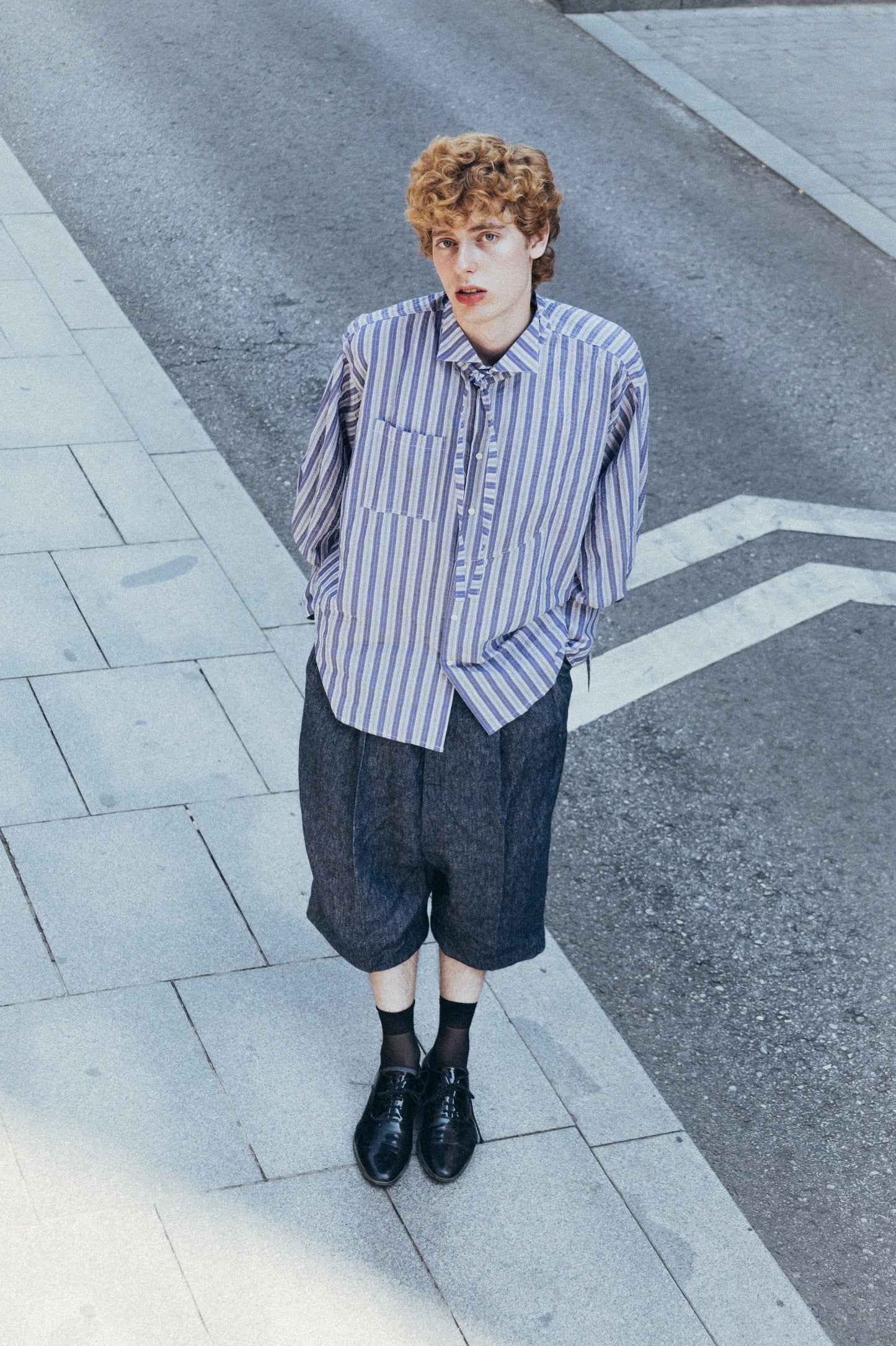 AMAMA SHIRT BLUE STRIPES