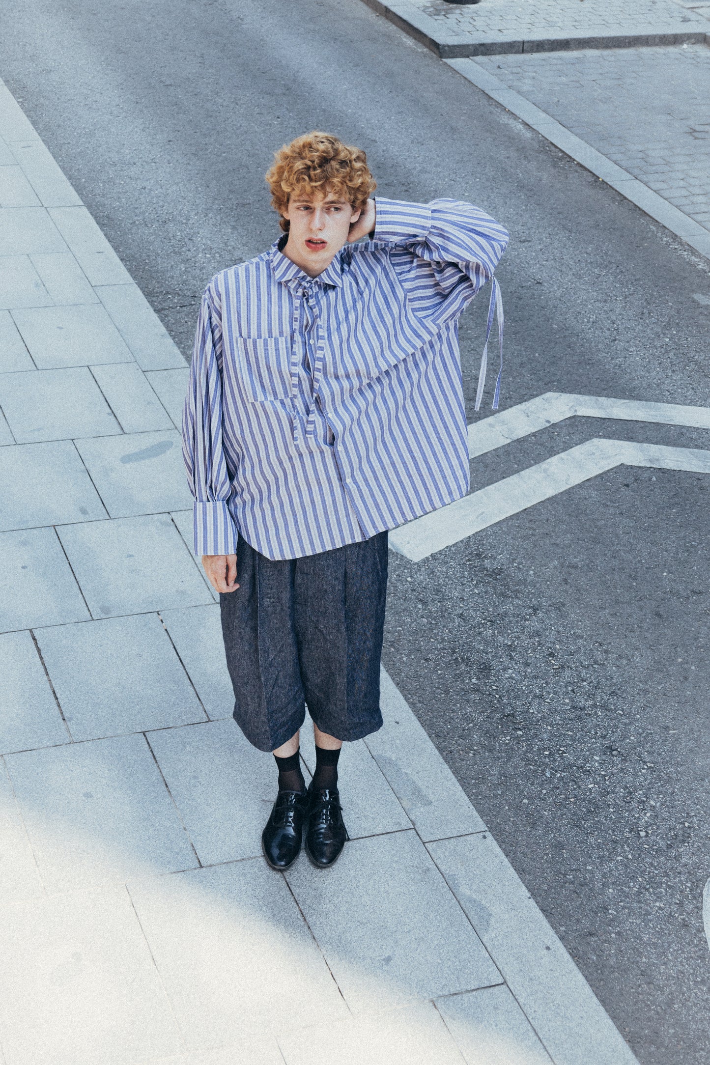 AMAMA SHIRT BLUE STRIPES