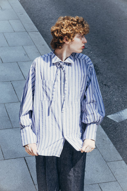 AMAMA SHIRT BLUE STRIPES