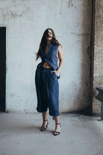 IZEKO NAVY BLUE TROUSERS