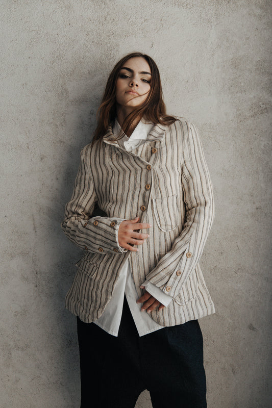 AITITE JACKET BROWN STRIPES